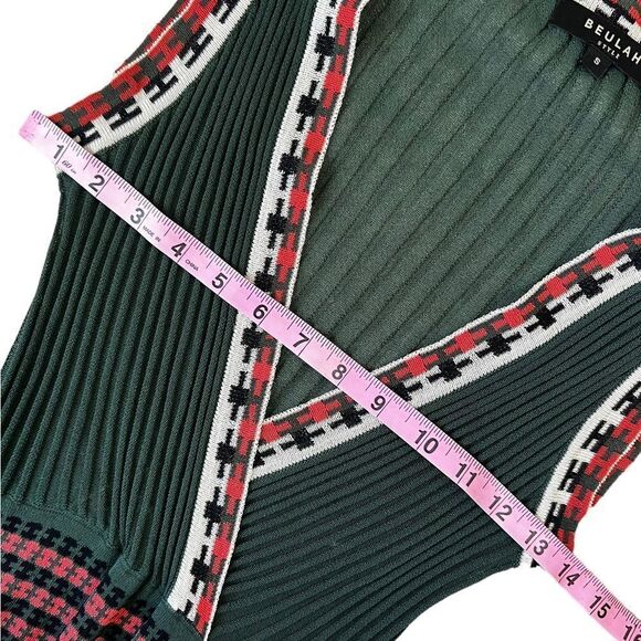 Beulah V-Neck Knit Pleated Crinkle MIDI Dress - Picture 10 of 14